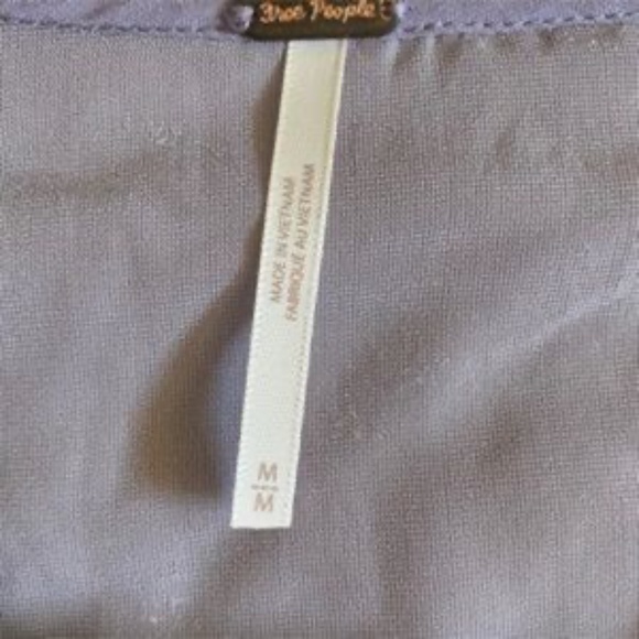 Free People Adele Velvet Tunic Lilac Top Size Medium - Picture 13 of 14